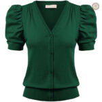 Chemise verte femme style country