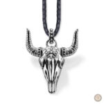 Collier Crâne de Buffle en argent pour un style western