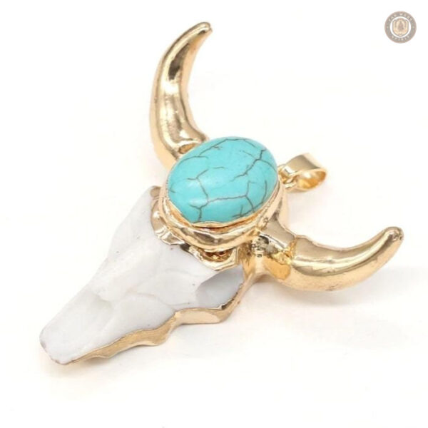 Collier Pendentif Crâne de Buffle en style western