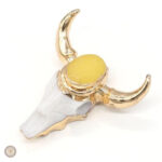 Bijoux avec motif de crâne de buffle unique