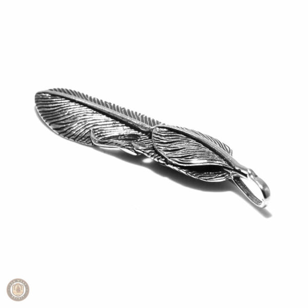 Collier plume en argent, accessoire bijou western élégant