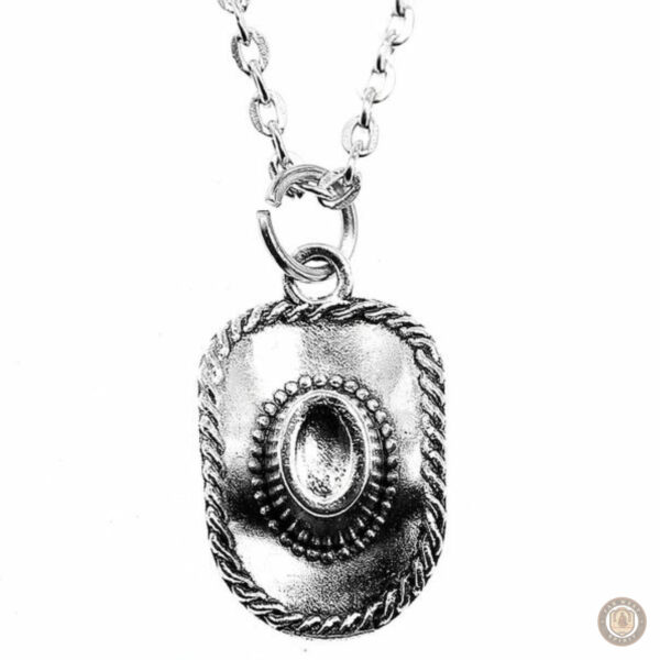 Collier Western avec motif de chapeau de cowboy