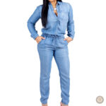 Combinaison en jean femme style cowboy