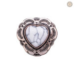 Conchos Cœur Marbré - Set de 10 pièces décoratives