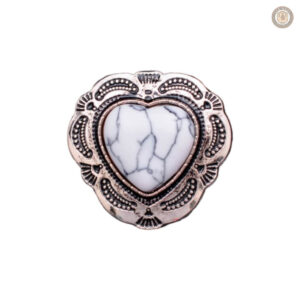 Conchos Cœur Marbré - Set de 10 pièces décoratives