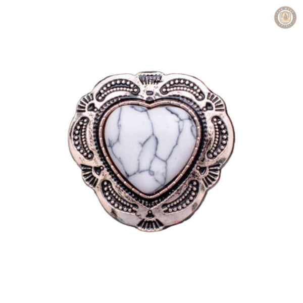 Conchos Cœur Marbré - Set de 10 pièces décoratives