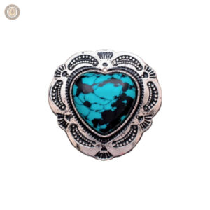 Conchos en forme de cœur turquoise