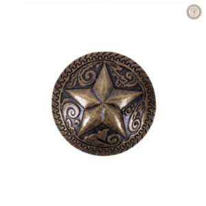 Conchos Étoile du Far West en métal (10 pièces)