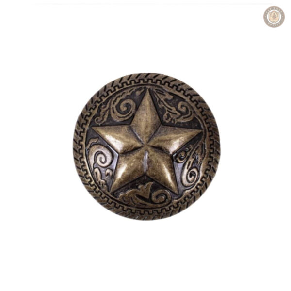 Conchos Étoile du Far West en métal (10 pièces)