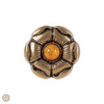 Conchos Fleur Dorée - 10 pièces décoratives