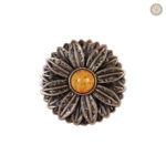 Conchos Fleur Orange - 10 pièces décoratifs