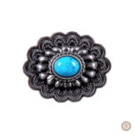 Conchos turquoise fleuris