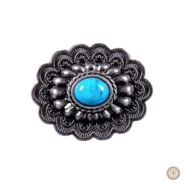 Conchos turquoise fleuris