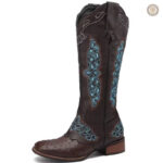 Bottes femme au design cowboy classique