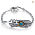 Bracelet argenté au style country, parfait pour les amateurs de Western