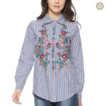 Chemise à motifs western pour un look décontracté