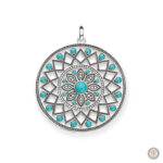 Pendentif argenté style western Country