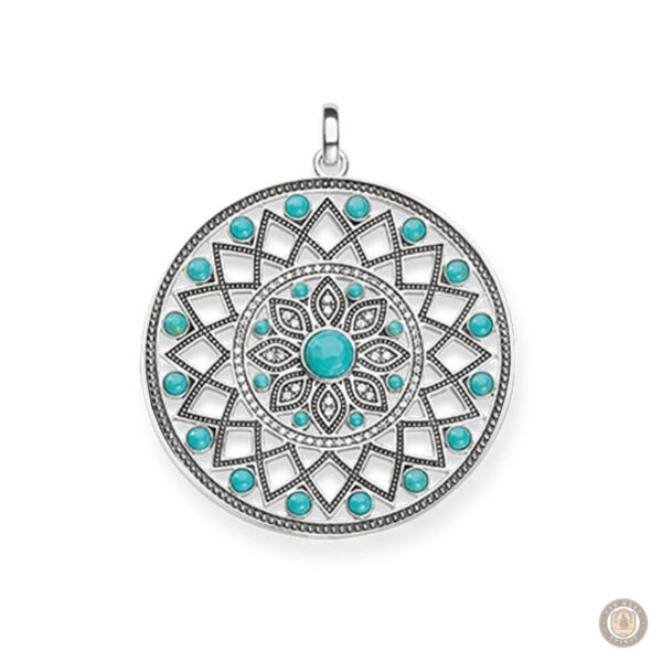 Pendentif argenté style western Country