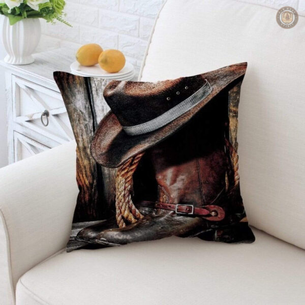 Coussin avec motif western, accessoire pour décoration intérieure