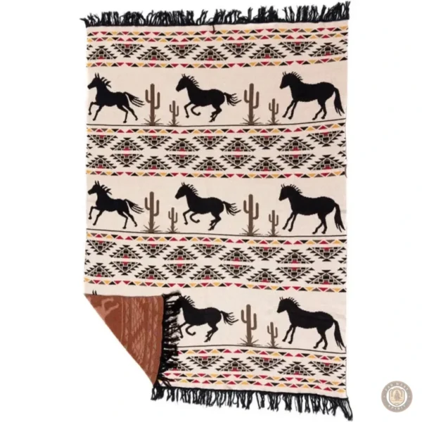 Couverture décorative style cowboy pour ambiance western