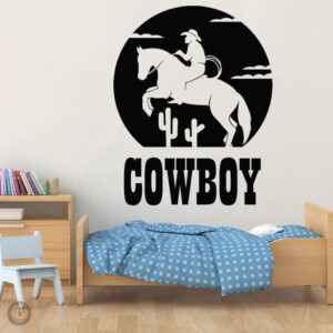 Sticker Cowboy pour décoration western unique et originale.