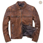 Veste en cuir inspirée du style western