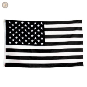 Drapeau noir et blanc des États-Unis pour décoration western