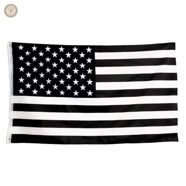 Drapeau noir et blanc des États-Unis pour décoration western