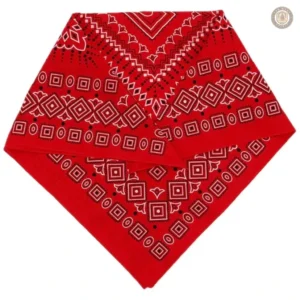 Accessoire cowboy en rouge, parfait pour un style authentique