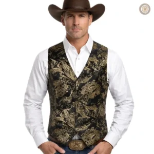 Gilet costume cowboy élégant pour homme
