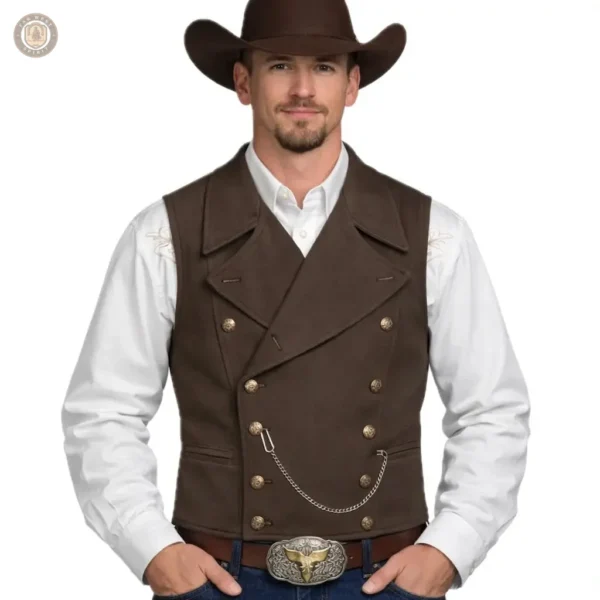 Gilet cowboy pour homme en style western