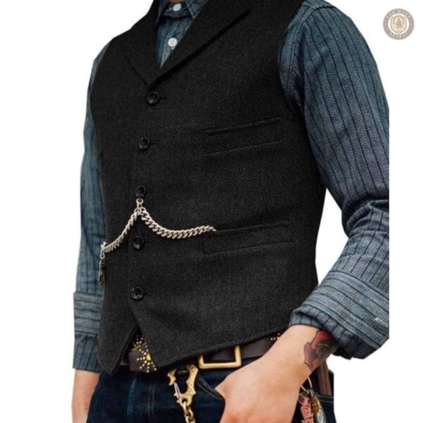 Gilet homme en denim inspiré du Far West
