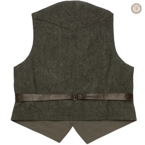 Gilet en cuir style cowboy masculin
