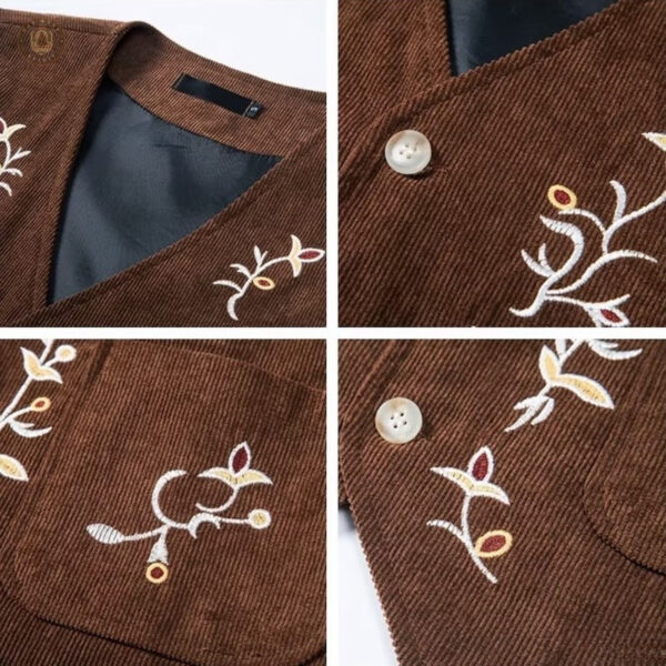 Gilet de cowboy en cuir marron, accessoire tendance