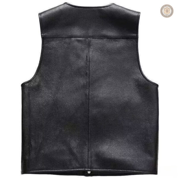 Gilet western noir, idéal pour un look cowboy authentique