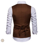 Gilet homme avec finitions en cuir, style cowboy authentique