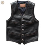 Vêtement western en cuir pour homme