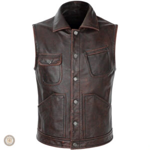 Veste western en cuir pour un look cowboy authentique