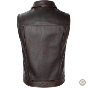 Gilet en cuir pour homme, idéal pour les tenues western