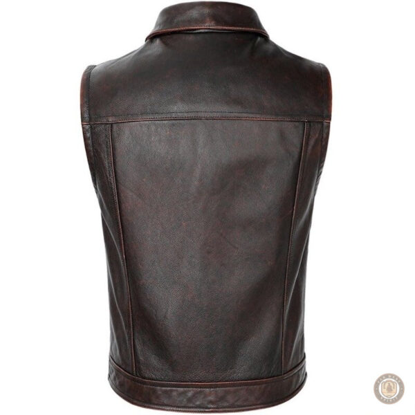 Gilet en cuir pour homme, idéal pour les tenues western