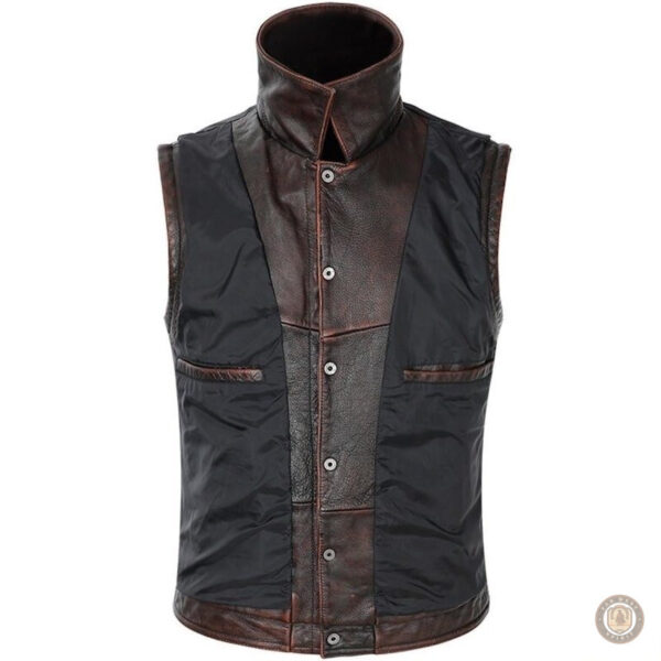Vêtement western en cuir, parfait pour les amateurs de style rustique