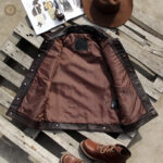 Gilet cuir homme, look western chic