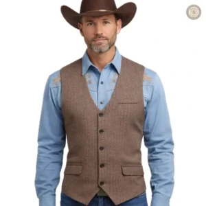 Gilet de costume western pour homme