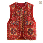 Gilet sans manche style cowboy pour femme