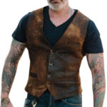 Gilet sans manches homme, look western authentique