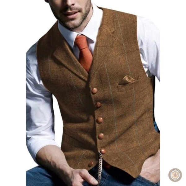 Veste sans manches style western pour homme