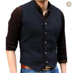 Veste western pour homme, accessoire de mode polyvalent
