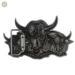 Boucle western ornée de motifs de troupeau, design unique