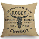 Housse de coussin vintage au style western