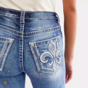 Pantalon denim pour femmes, style cowboy